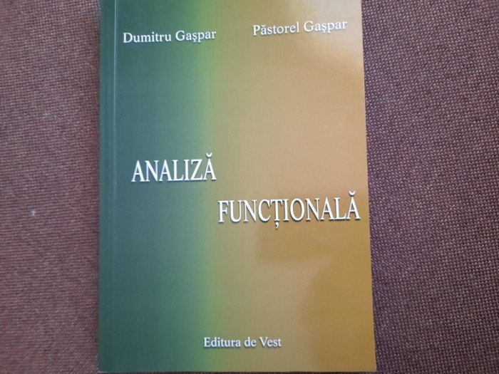 Analiza functionala Dumitru Gaspar, Pastorel Gaspar ED DE VEST RF0