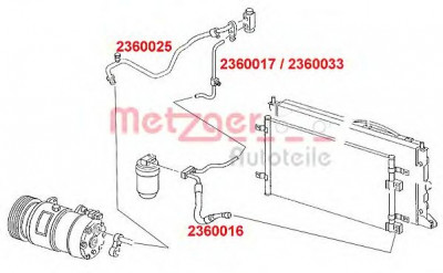 Conducta presiune variabila,aer conditionat VW SHARAN (7M8, 7M9, 7M6) (1995 - 2010) METZGER 2360033 foto