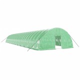 Cumpara ieftin Sera cu cadru din otel, verde, 144 m&sup2;, 24x6x2,85 m