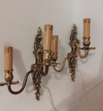 Superbă pereche de aplice din bronz masiv in stilul Rococo