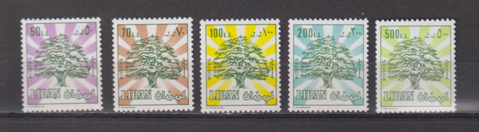 LIBAN FLORA MI: 1339-1343 MNH