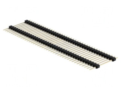 Conector Pin Header 40 Pini 2 Nivele 2.54mm foto