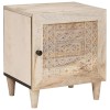 VidaXL Noptieră Bej 40 x 33 x 46 cm Lemn masiv de mango 4018112