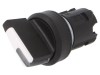 Comutator rotativ 22mm negru 2 poziții