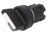 Comutator rotativ 22mm negru 2 poziții