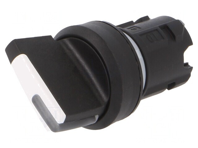 Comutator rotativ 22mm negru 2 poziții