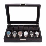 Cumpara ieftin Caset? pentru 12 ceasuri - stil carbon, Watchbox