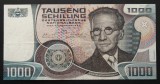 Bancnota 1000 SCHILLING - AUSTRIA, anul 1983 *cod 206 = stare excelentă !