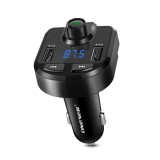 Modulator FM Bluetooth, transmitator MP3, 12/24 V, 2x USB cu functie de incarcator 3.1A si 1.0A, negru