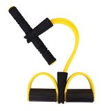 Extensor Fitness Multifunctional Portabil, 47x26cm, Galben/Negru, Brate, Oem