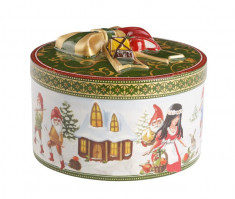 Cutie biscuiti Christmas toys gift box round mediun Snow white-265776 foto