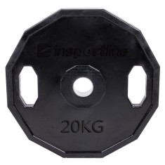 Greutate cauciucata olimpica inSPORTline Ruberton 20kg, foto