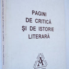 Pagini de critica si de istorie literara - Gheorghe Perian