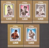 AJMAN 1969 SPORT CAMPIONI LA BOX ( 5 colite ndt. de lux ) MNH