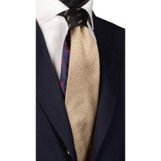 Cravată mătase cu nod &icirc;n contrast N2483, model unicat