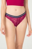 GS1165-814 Chilot brazilian din dantela florala si material usor elastic