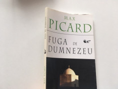 MAX PICARD, FUGA DE DUMNEZEU. EDITURA ANASTASIA 1998 POSTFATA PR. GALERIU foto