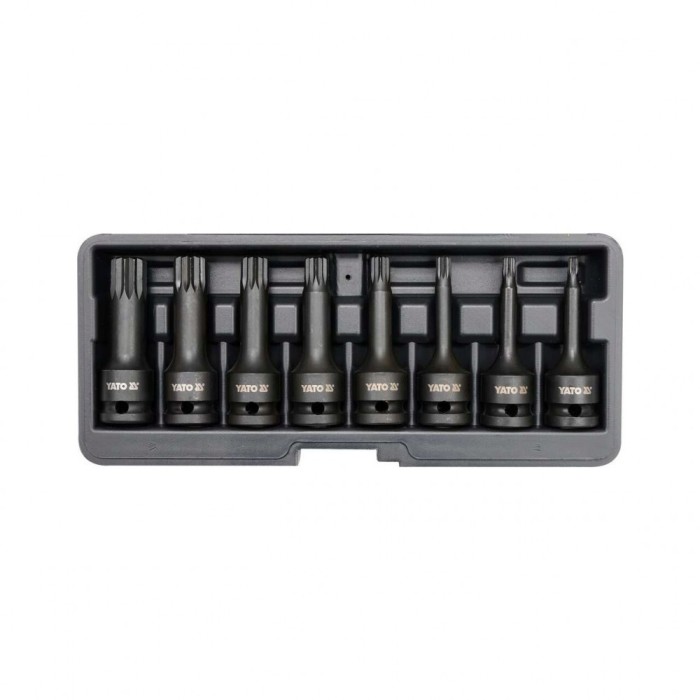 Set 8 chei tubulare de impact M5 - M18 1/2&quot; Yato YT-1069