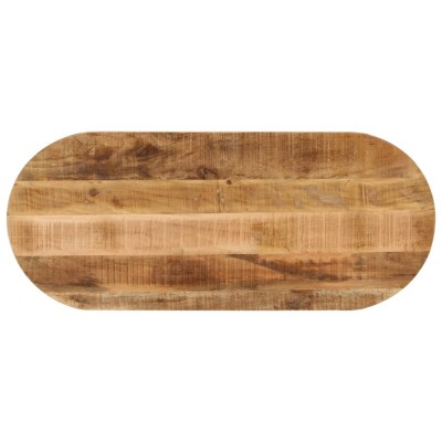 Blat de masă oval, 90x40x3,8 cm, lemn masiv mango brut foto