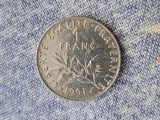 1 FRANC 1991 franta, Europa