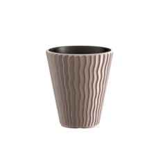 Ghiveci decorativ de flori, rotund, cafeniu, 18/37 L, 39x43.6 cm, Sandy foto