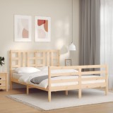 Cumpara ieftin Cadru de pat cu tăblie, king size, lemn masiv