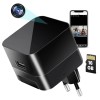 iUni IP90 Incarcator USB Camera Spion 16GB WiFi Full HD Night Vision, Senzor Miscare, Aplicatie LookCam
