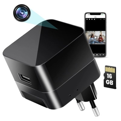 Incarcator USB cu Camera Spion iUni IP90, 16GB, Wi-Fi, Full HD, Night Vision, Senzor miscare foto