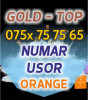 Numar Orange de TOP - 075x.75.75.65 - AUR usor numere VIP cartela gold platina