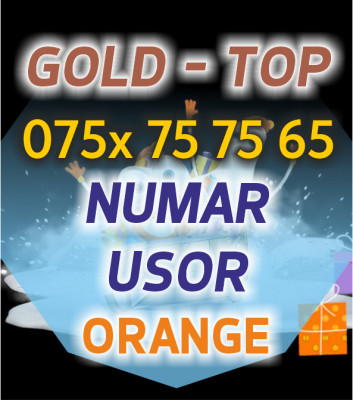 Numar Orange de TOP - 075x.75.75.65 - AUR usor numere VIP cartela gold platina foto
