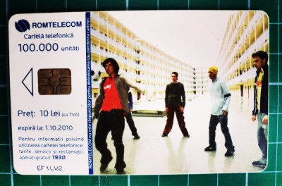 Cartela telefonica Romtelecom 10 lei Tu faci regulile Click NET EF1LW2 100.000 unitati exp. 01.10.2010 Breakdance pe strada Internet The ClickNet way foto
