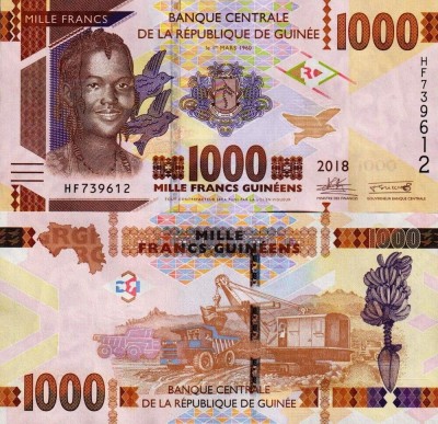 !!! GUINEA - 1.000 FRANCI 2018 - P 48 c - UNC foto