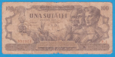 (6) BANCNOTA ROMANIA - 100 LEI 1947 (25 IUNIE 1947) foto