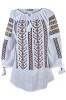 Bluza tip ie dama B23 alb/rosu , marimea S