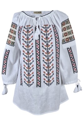 Bluza tip ie dama B23 alb/rosu , marimea L foto