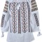 Bluza tip ie dama B23 alb/rosu , marimea S