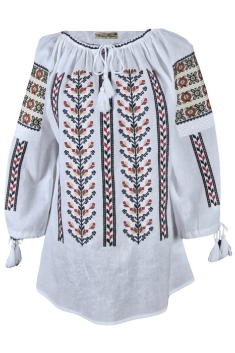 Bluza tip ie dama B23 alb/rosu , marimea L