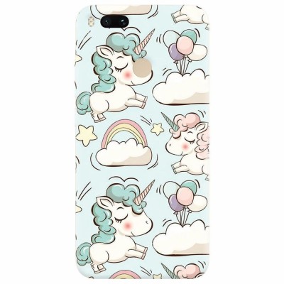 Husa silicon pentru Xiaomi Mi A1, Unicorns And Clouds foto