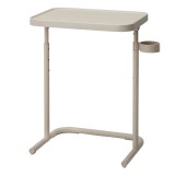 Birou Mobil Reglabil Laptop, 60-70x35x46 cm, Oțel Bej, Pliabil