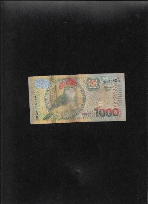 Rar! Surinam 1000 1.000 gulden 2000 seria430505 uzata
