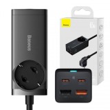 Cumpara ieftin Prelungitor Baseus GaN3 Pro PowerStrip, 65W, 3A, 2 x USB-A - 2 x USB-C - 1 x Schuko, Negru PSZM000901