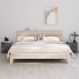 Cumpara ieftin Noptiere HAMAR, 2 buc, gri &icirc;nchis, 40x35x44,5 cm, lemn masiv