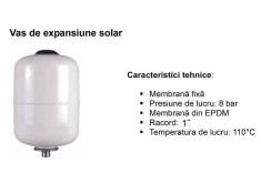 Vas expansiune solar 19 litri cu suport de perete