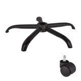 Cumpara ieftin Set baza pentru scaun directorial plastic, 64 cm si rolă universală &Oslash;11 mm, PVC