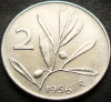 Moneda 2 LIRE - ITALIA, anul 1956 *cod 5082 - RARA, Europa