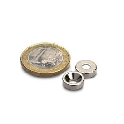 Magnet neodim disc cu gaura ingropata, &amp;Oslash;10&amp;amp;#215;3 mm, N35 foto