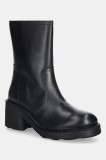 Fly London cizme de piele NORE191FLY culoarea negru, cu toc drept, P211191000
