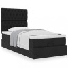 Gossi cadru pat otoman cu saltea tesatura neagra 90x200cm