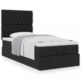 Gossi cadru pat otoman cu saltea tesatura neagra 90x200cm