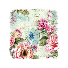 Sticker decorativ, Trandafir, Roz, 55 cm, 6709ST